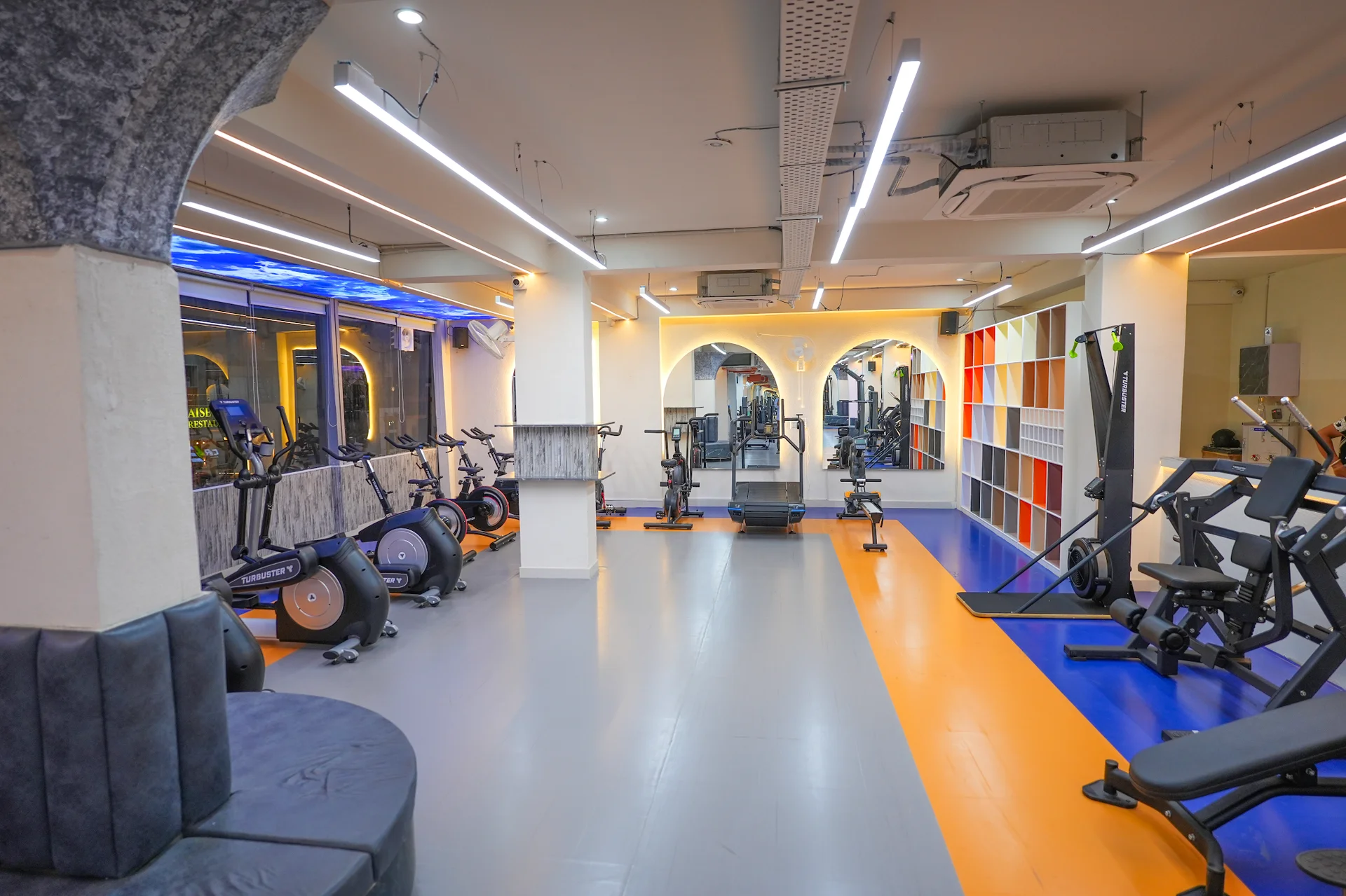 The gym floor at Leo Fitness